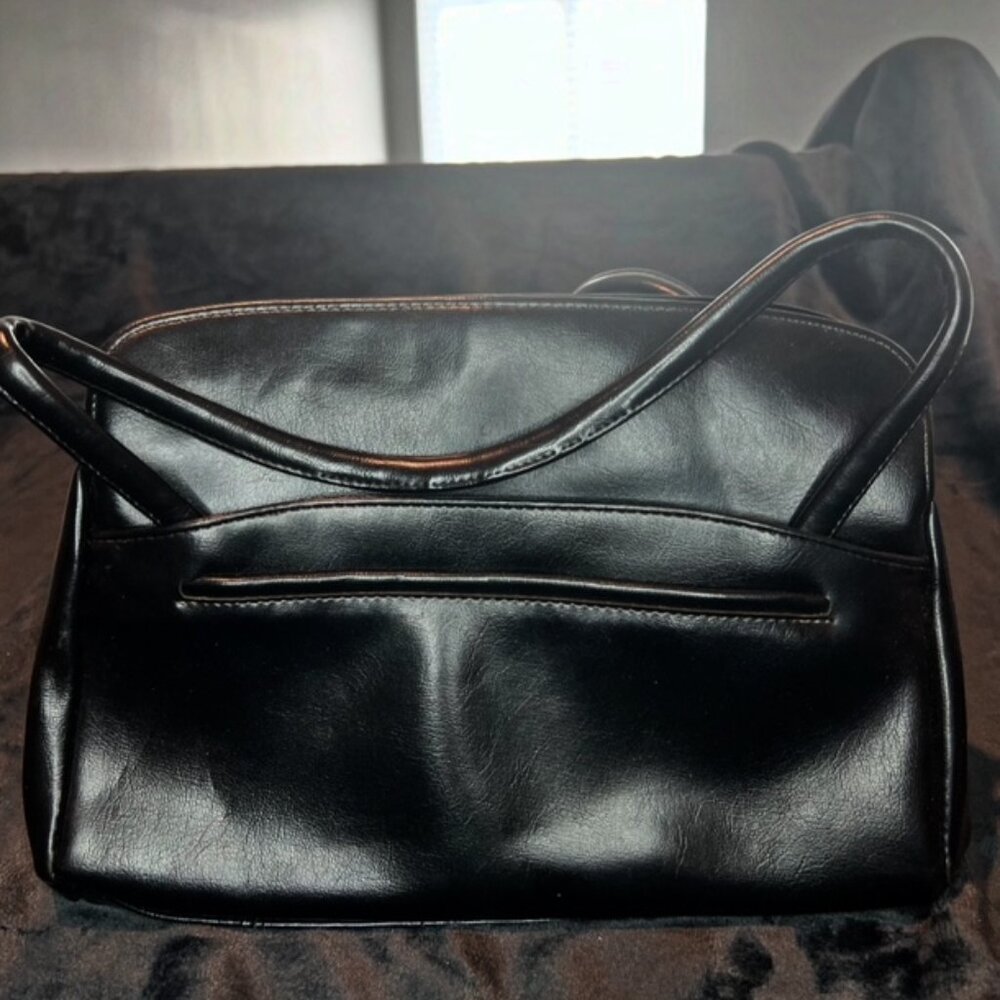 Black Leather Retro Handbag